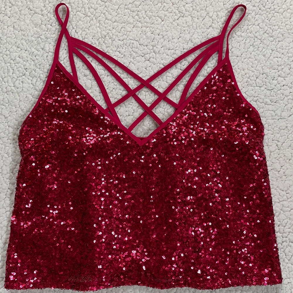 ❤️ ♥️ Express X Olivia Culpo Sequence Blouse XS